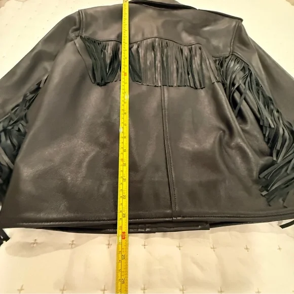 Saks Maximilian Leather Fringe Jacket - Picture 10 of 13